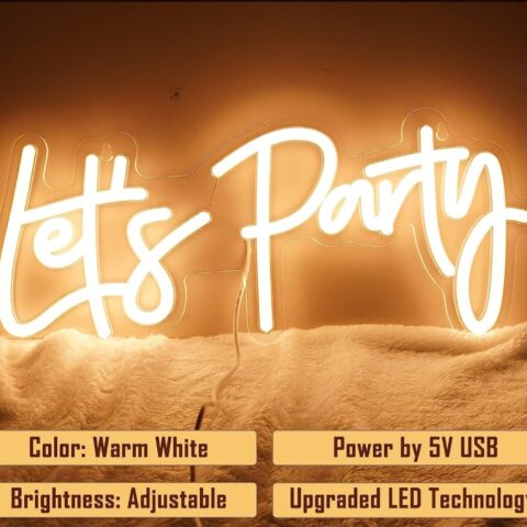 Lets party Neon Sign - Image 3