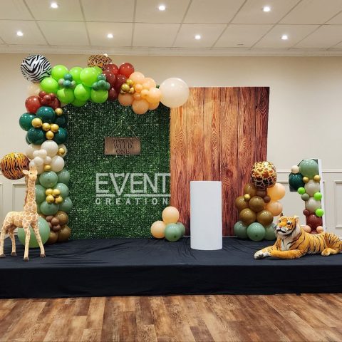 Green Wall Backdrop Balloon Decorations - Image 2