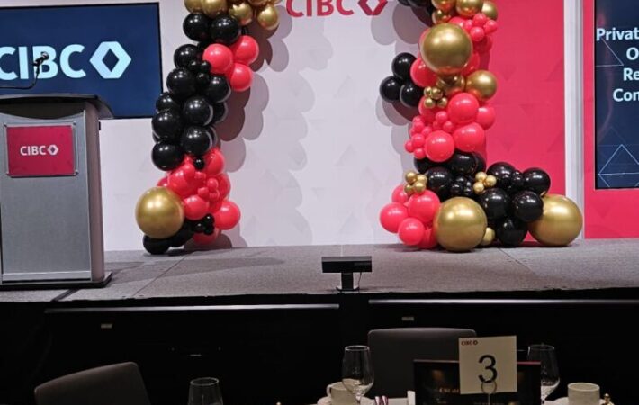 Corporate event balloon and decor styling in Toronto